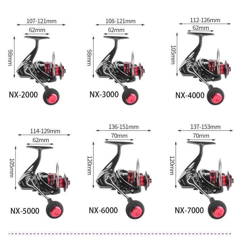 รีลปิงก์สปินนิ่ง FS Series CNC Metal Handle EVA Grip Max Drag 50KG 18+1 Bearings