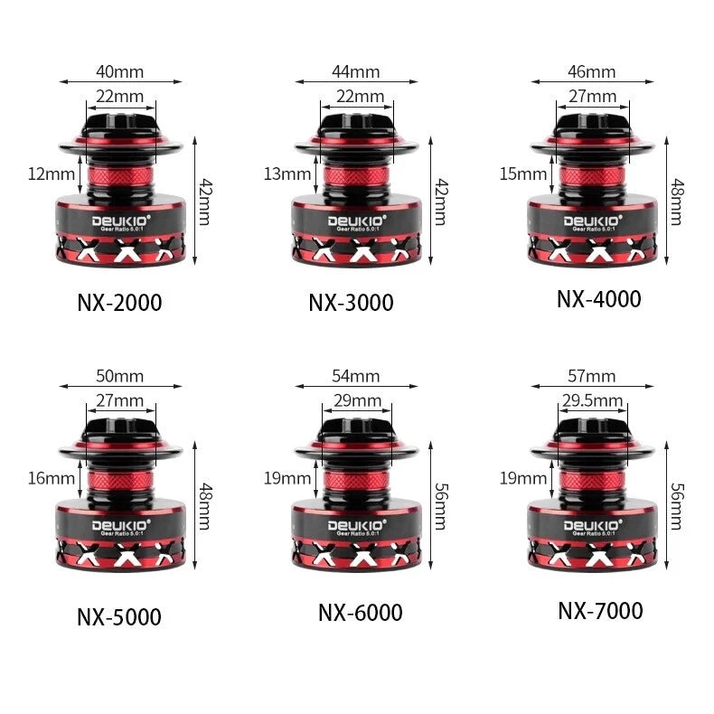 รีลปิงก์สปินนิ่ง FS Series CNC Metal Handle EVA Grip Max Drag 50KG 18+1 Bearings